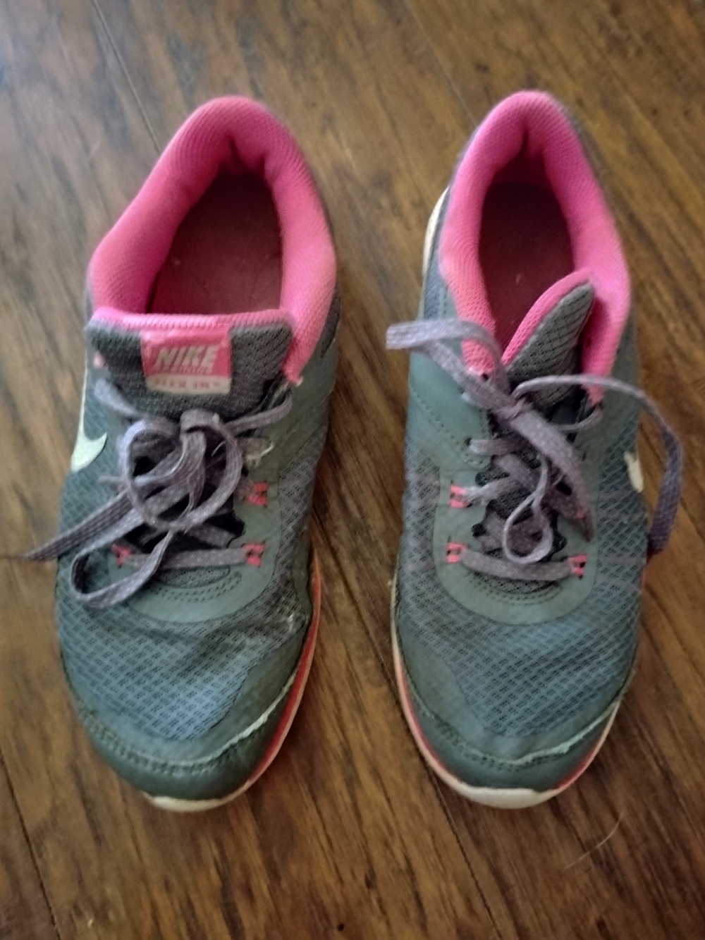 Nike Kids Green and Pink Athletic Sneakers